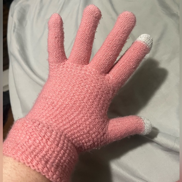 Pink Knit Beanie and Gloves Set - Picture 7 of 7